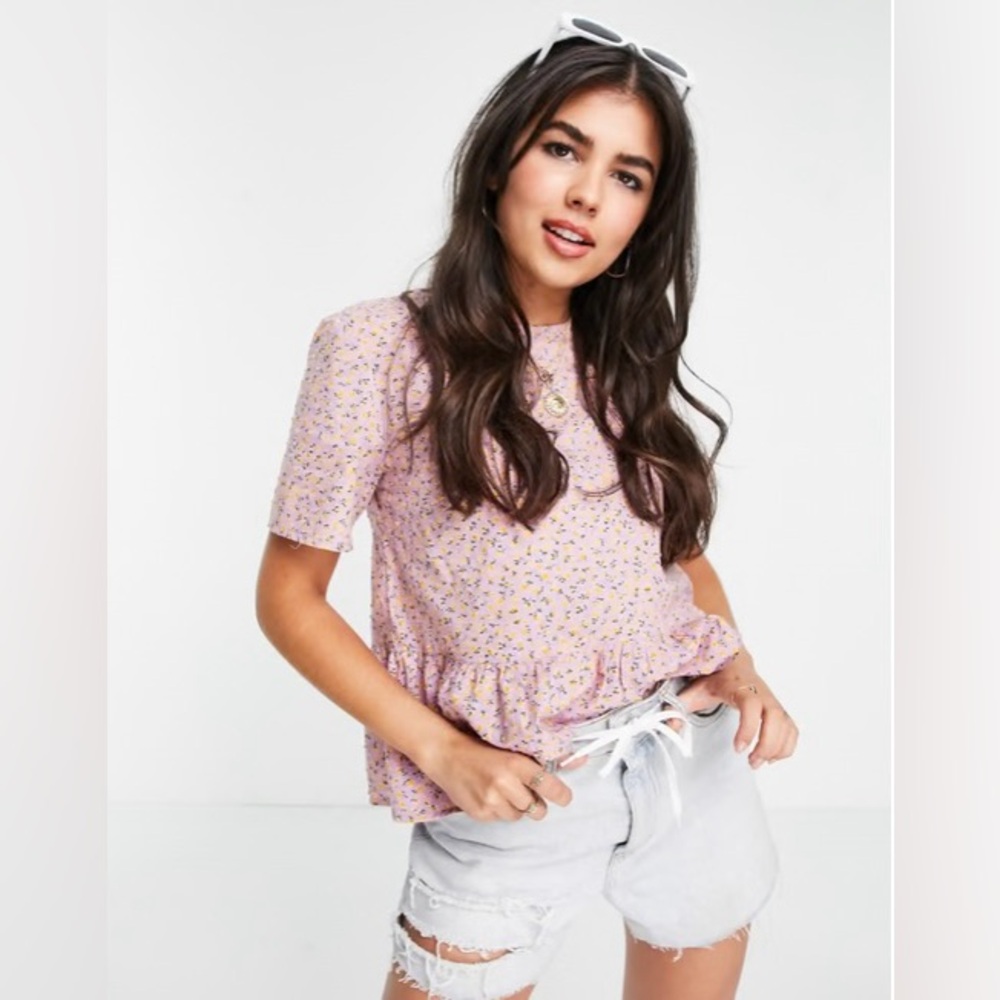 ASOS pieces peplum top size M